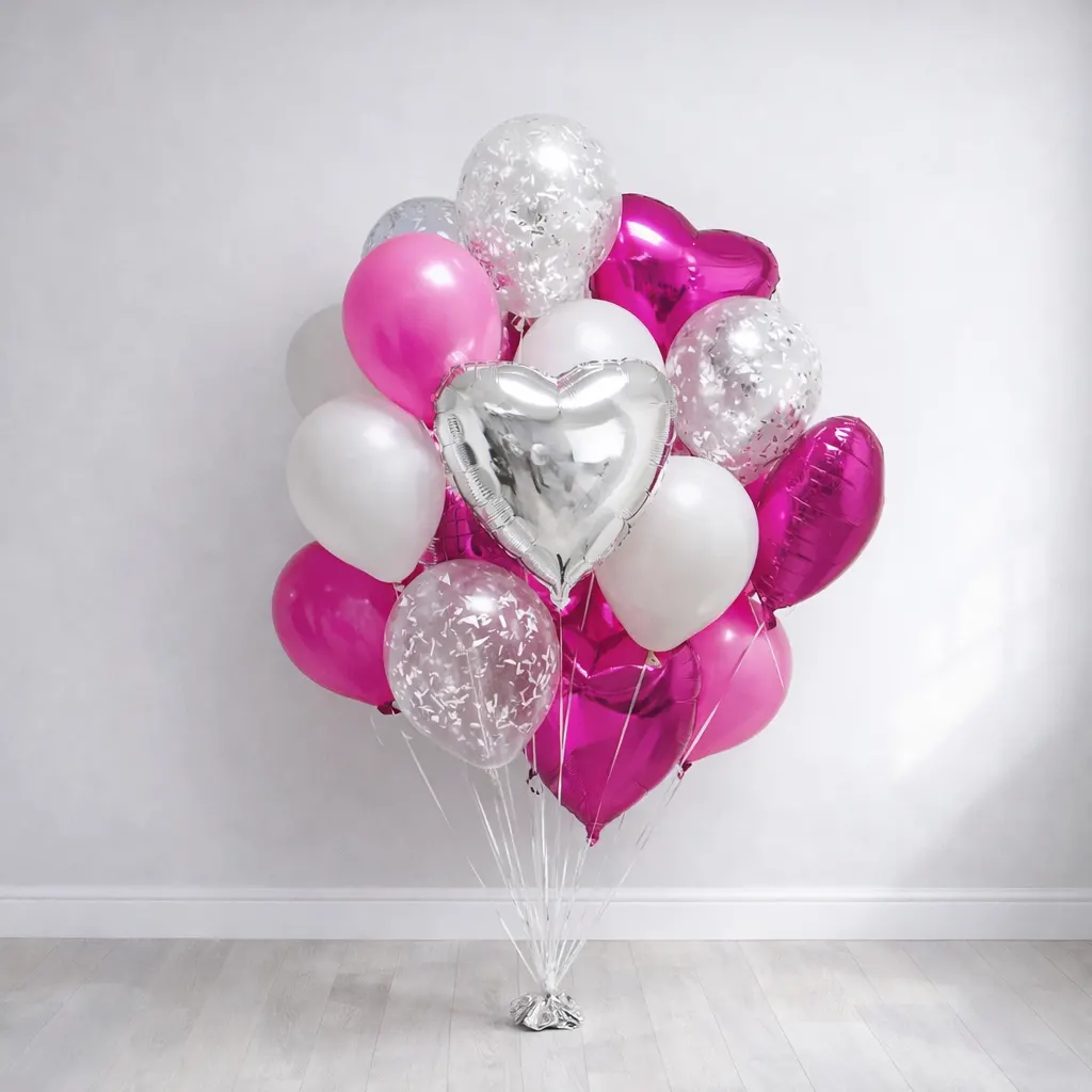 Фольга шары Тирасполь сердца, цветы